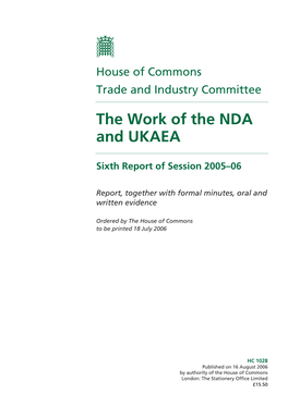 The Work of the NDA and UKAEA