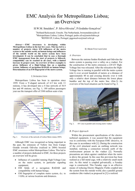 EMC Analysis for Metropolitano Lisboa; an Overview