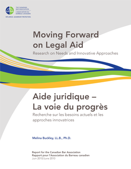 Moving Forward on Legal Aid Research on Needs and Innovative Approaches