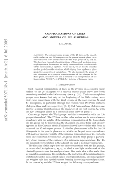 Arxiv:Math/0507118V1