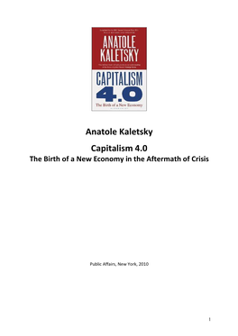 Anatole Kaletsky Capitalism