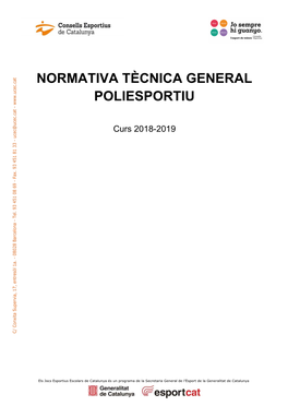 Normativa Tècnica General Poliesportiu