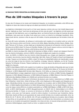 De 100 Routes Bloquées À Travers Le Pays