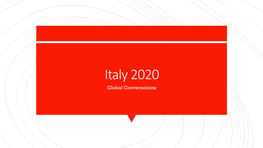 Italy 2020 Global Conversations