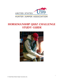 USHJA Horsemanship Quiz Challenge Study Guide