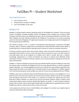 Fail2ban Pi – Student Worksheet