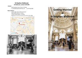 Getting Married St Stephen Walbrook