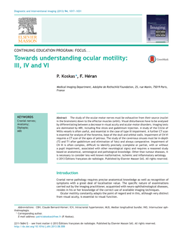 Towards Understanding Ocular Motility