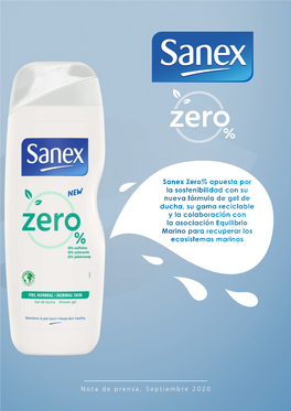Sanex Zero% Apuesta Por La Sostenibilidad Con Su Nueva