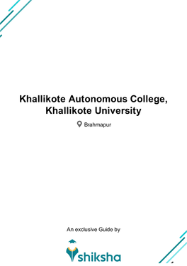 Khallikote Autonomous College, Khallikote University