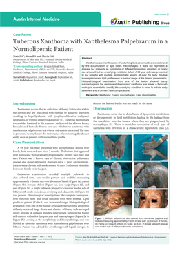 Tuberous Xanthoma with Xanthelesma Palpebrarum in a Normolipemic Patient