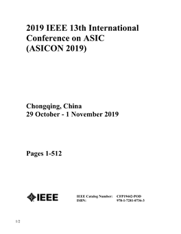 2019 IEEE 13Th International Conference on ASIC