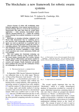 The Blockchain: a New Framework for Robotic Swarm Systems Eduardo Castelló Ferrer