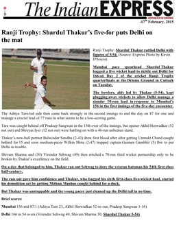 Ranji Trophy: Shardul Thakur's Five-For Puts Delhi on The