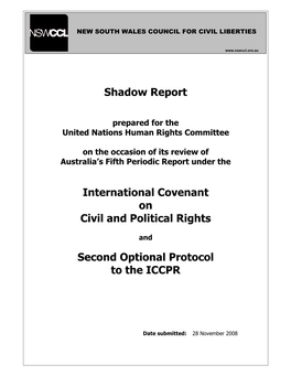 Shadow Report International Covenant on Civil and Political