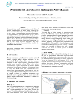 Ornamental Fish Diversity Across Brahmaputra Valley of Assam