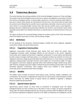 Section 3.9 — Terrestrial Biology