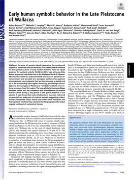 Early Human Symbolic Behavior in the Late Pleistocene of Wallacea