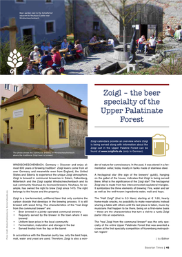 Zoigl – the Beer Specialty of the Upper Palatinate Forest