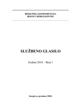 Službeno Glasilo