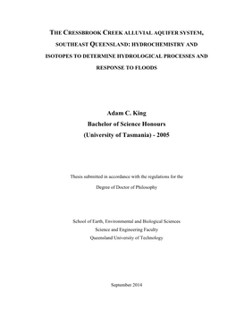 Adam King Thesis