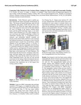 Connecting Valles Marineris to the Northern Plains: Linkage by Lake Overspill and Catastrophic Flooding