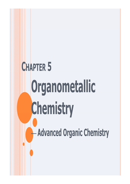 Organometallic Chemistry