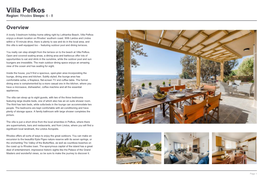 Villa Pefkos Region: Rhodes Sleeps: 6 - 8