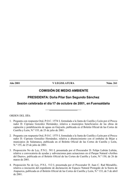 Comisión De Medio Ambiente Presidenta