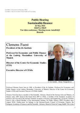 Clemens Fuest President of the Ifo Institute