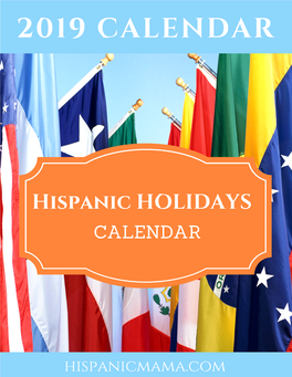 2019 Hispanic Holidays Calendar