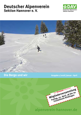 Die Berge Und Wir Heft 1/2018