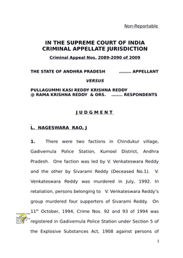In the Supreme Court of India Criminal Appellate Jurisdiction