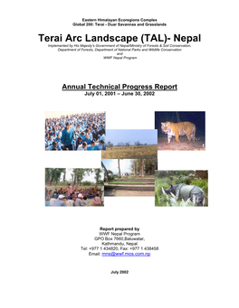 Terai Arc Landscape (TAL)- Nepal