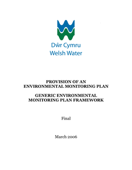 Provision of an Environmental Monitoring Plan