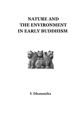 Nature and the Environment in Early Buddhism