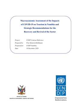 Macroeconomic Assessment of the Impacts of COVID-19 on Tourism in Namibia and Strategic Recommendations for the Recovery and Revival of the Sector