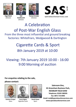 A Celebration of Post-War English Glass Cigarette Cards & Sport