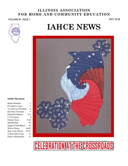 May 2018 Iahce News