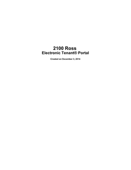 2100 Ross Electronic Tenant® Portal
