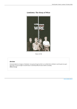 Read PDF \ Lowdown: the Story of Wire