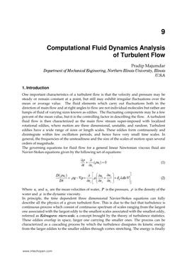 Computational Fluid Dynamics Analysis of Turbulent Flow