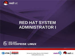 Red Hat System Administrator I