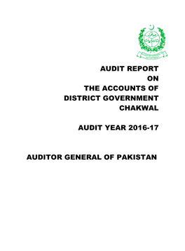 Audit Report on the Accounts of District Government Chakwal