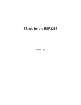 Zbasic for the ESP8266