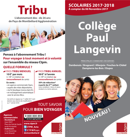 COLLÈGE PAUL LANGEVIN De Mai Buffonr