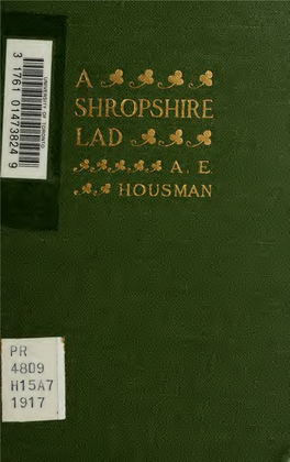 A Shropshire Lad