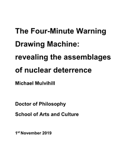 The Four-Minute Warning Drawing Machine: Revealing the Assemblages of Nuclear Deterrence