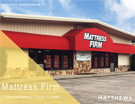 Mattress Firm 3708 N US Highway Cocoa, FL 32926