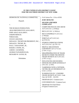 Case 1:18-Cv-03501-JGK Document 217 Filed 01/18/19 Page 1 of 111